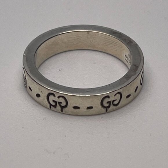 Gucci Sterling Silver Ghost Motif Ring, Size 4.5 - Preowned - Picture 9 of 9